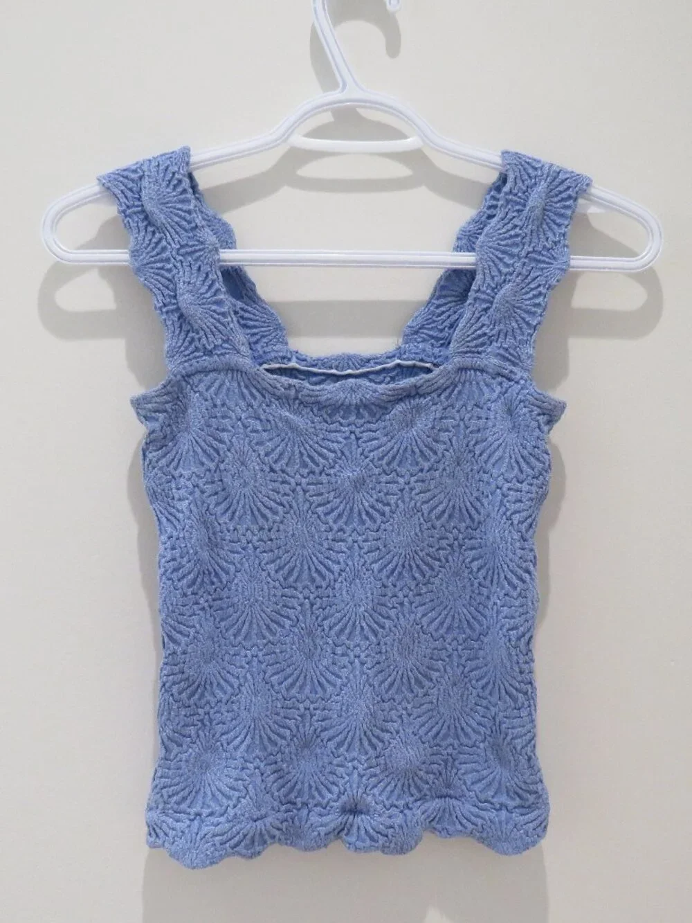 INTIMATELY FREE PEOPLE Love Letter Cami Top Amparo Blue Texture Floral Pastel - Picture 2 of 12